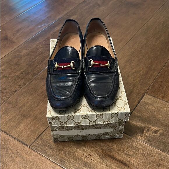 Gucci Leather Blue Boston Loafers – EU 36.5 – With Box 🌺 - Picture 3 of 9